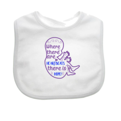 Where There Are Heartbeats, There Is Hope Baby Bib – Soft & Meaningful Gift
