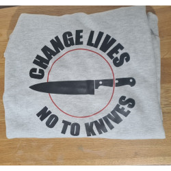 Change Lives No to Knives T-Shirt | Knife Awareness Unisex T-Shirt S–6XL