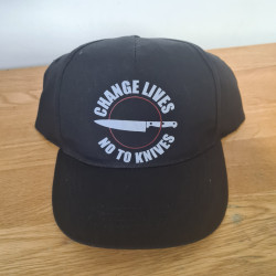 Change Lives No to Knives Cap | Knife Awareness 5 Panel Adult Cap
