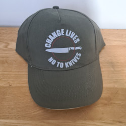 Change Lives No to Knives Cap | Knife Awareness 5 Panel Adult Cap