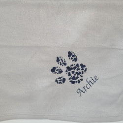 Personalised Pet Blanket – Embroidered Paw Heart & Name
