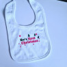 First Christmas with Trees & Name Baby Bib – Personalised Baby Gift