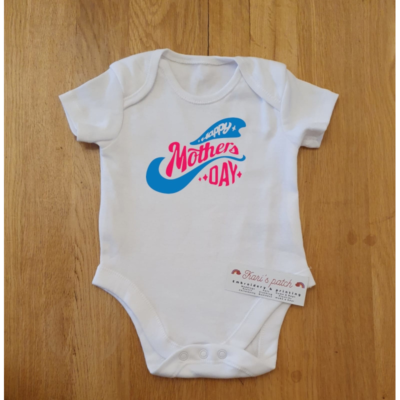 My 1st Mother's Day Banner Baby Bodysuit | Kari’s Patch