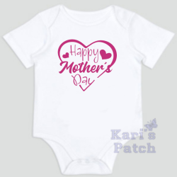 Happy Mother’s Day Baby Bodysuit | Cute Gift for New Mums – Kari’s Patch