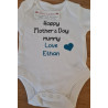 Happy Mother's Day Baby Bodysuit – Glitter Heart Design | Kari’s Patch