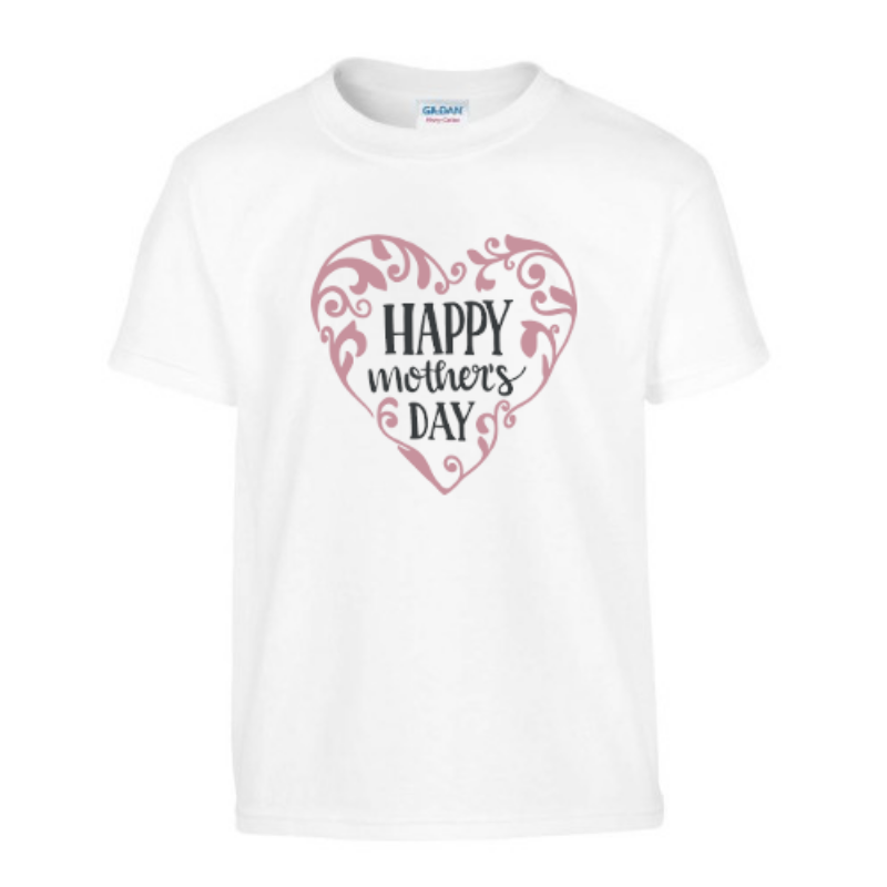 Happy Mother’s Day Filigree Heart Kids T-Shirt – Kari’s Patch