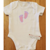 Personalised Baby Bodysuit with 10 tiny toes in pink or blue | Kari’s Patch