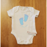 Personalised Baby Bodysuit with 10 tiny toes in pink or blue | Kari’s Patch