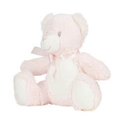 Blank Teddy Bear – 28cm Pre-Stuffed | White, Blue or Pink