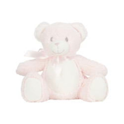 Blank Teddy Bear – 28cm Pre-Stuffed | White, Blue or Pink