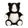 Black & White Cat Bear – Blank 28cm Plush | Pre-Stuffed & Ready to Decorate