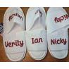 Personalised Disposable Spa Slippers – Glitter Name | Open or Closed Toe