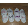 Personalised Disposable Spa Slippers – Glitter Name | Open or Closed Toe