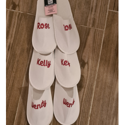 Personalised Disposable Spa Slippers – Glitter Name | Open or Closed Toe