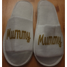 Personalised Disposable Spa Slippers – Glitter Name | Open or Closed Toe