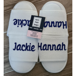 Personalised Disposable Spa Slippers – Glitter Name | Open or Closed Toe