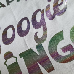 Boogie Bingo Adult T-Shirts – Custom Party Tees | Kari’s Patch