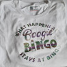 Boogie Bingo Adult T-Shirts – Custom Party Tees | Kari’s Patch
