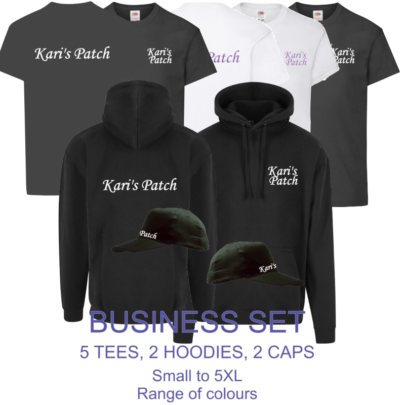 Custom Business Set – Tees, Hoodies & Caps | Kari’s Patch