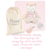Personalised Angel Baby Memorial Bundle – Blanket, Bear, Keyring & Bag | Kari’s Patch