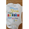 Rainbow Baby Bodysuit – After Every Storm Quote | Kari’s Patch