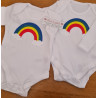 Personalised Rainbow Baby Bodysuit – Add Your Message | Kari’s Patch