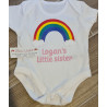 Personalised Rainbow Baby Bodysuit – Add Your Message | Kari’s Patch