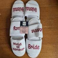 Personalised Bride and wedding Party Slippers in Glitter 
